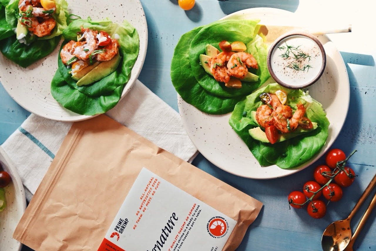 Cobb Shrimp Lettuce Cups - Prime Shrimp