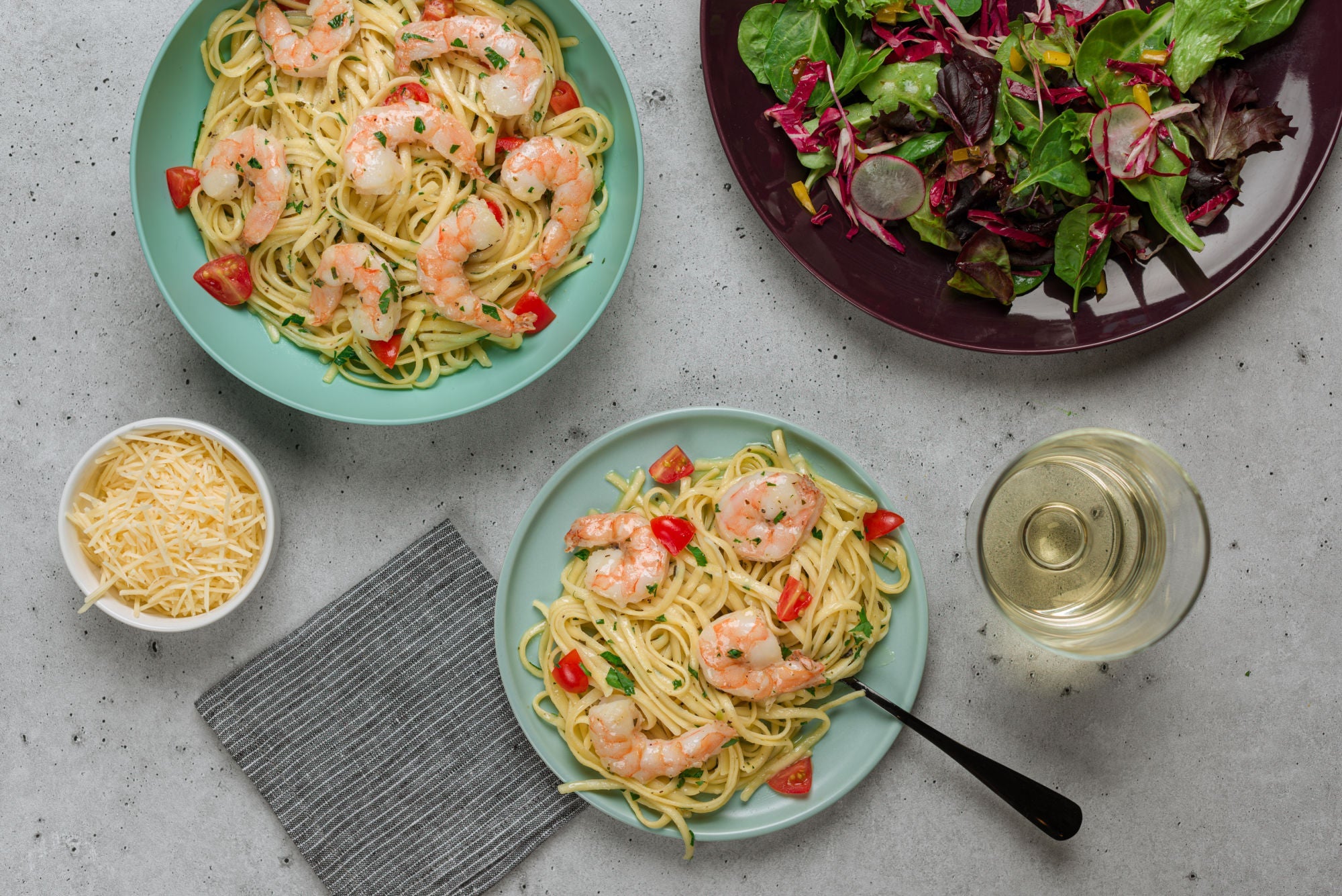 Garlic Shrimp Linguini - Prime Shrimp